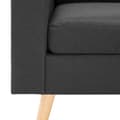 Miniatyrbillede 6 af 7: 3-personers sofa med fodskammel stof mørkegrå
