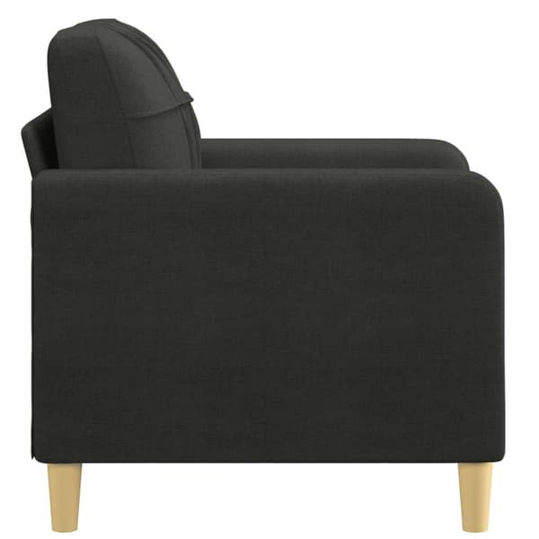 Nojatuoli, musta, 60 cm, verhoiltu kankaalla