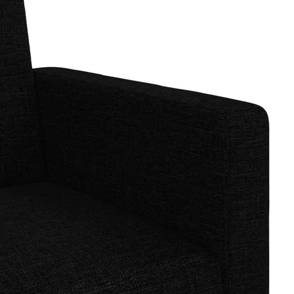 Bäddsoffa med kuddar svart tyg
