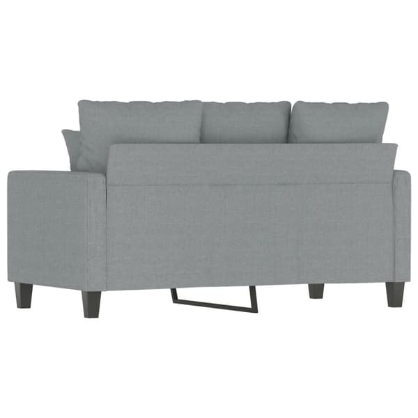 2-sitssoffa ljusgrå 120 cm tyg