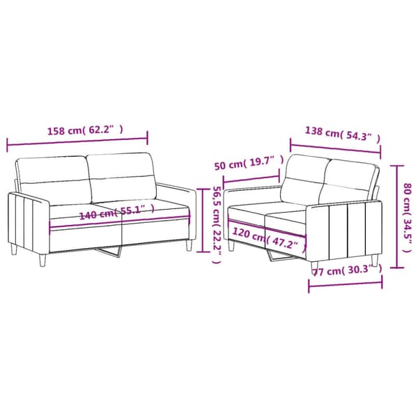 2-osainen lounge-setti, verhoiltu kankaalla, vaaleanharmaa