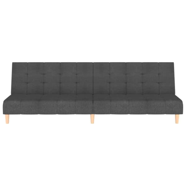 Bäddsoffa 2-sits mörkgrå tyg