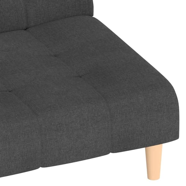 Bäddsoffa 2-sits mörkgrå tyg