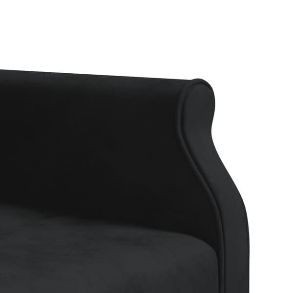L-formad soffa svart 271x140x70 cm sammet