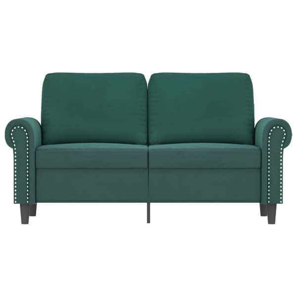 2-personers sofa 120 cm fløjl mørkegrøn