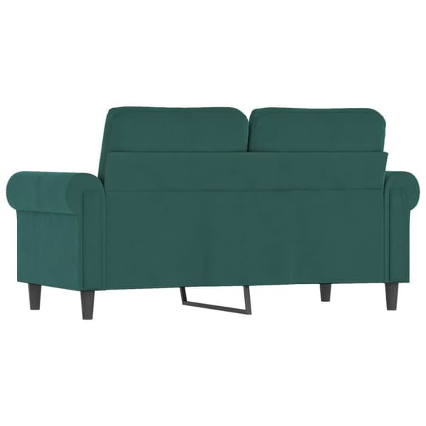 2-personers sofa 120 cm fløjl mørkegrøn