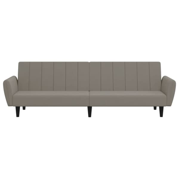 2-personers sovesofa fløjl lysegrå