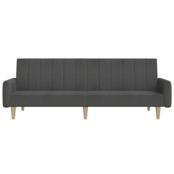 Bäddsoffa 2-sits mörkgrå tyg