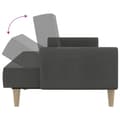 Miniatyrbild 7 av 10: Bäddsoffa 2-sits mörkgrå tyg