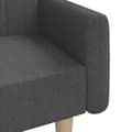 Miniatyrbild 9 av 10: Bäddsoffa 2-sits mörkgrå tyg