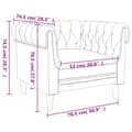 Miniatyrbillede 9 af 9: Chesterfield-sofastol stof brun