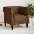 Miniatyrbillede 1 af 9: Chesterfield-sofastol stof brun