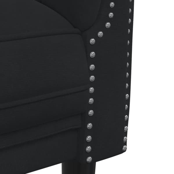 Soffa 3-sits svart sammet