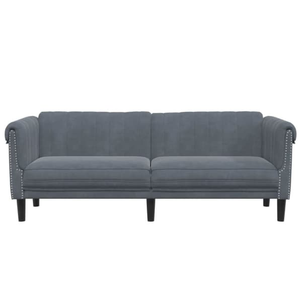 Soffa 3-sits mörkgrå sammet