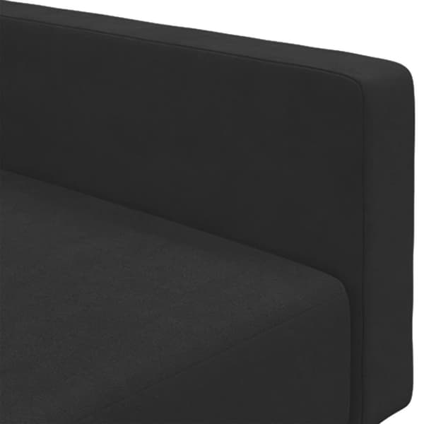Bäddsoffa 2-sits med fotpall svart sammet
