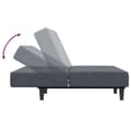 Miniatyrbild 6 av 10: Bäddsoffa 2-sits med fotpall mörkgrå sammet