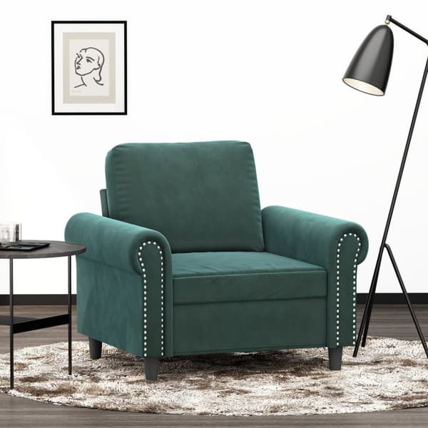 lænestol 60 cm velour lysegrøn