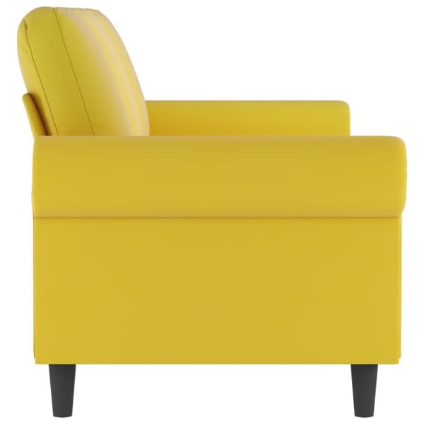 3-sitssoffa gul 180 cm sammet