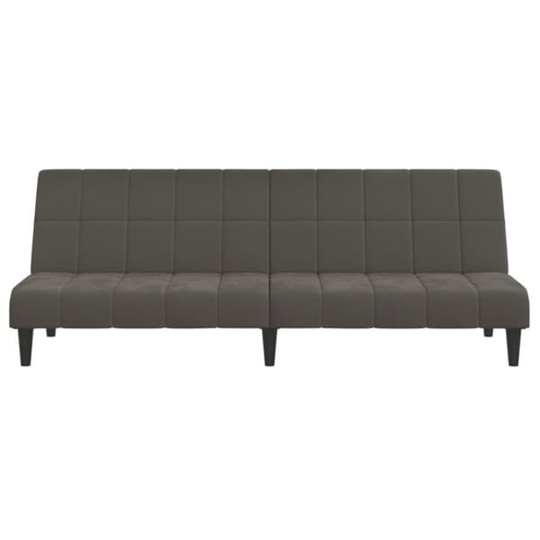 Bäddsoffa 2-sits mörkgrå sammet