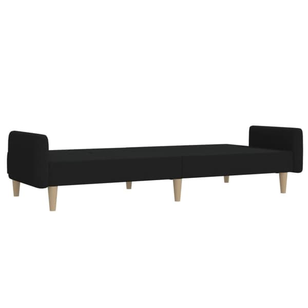 Bäddsoffa 2-sits svart tyg