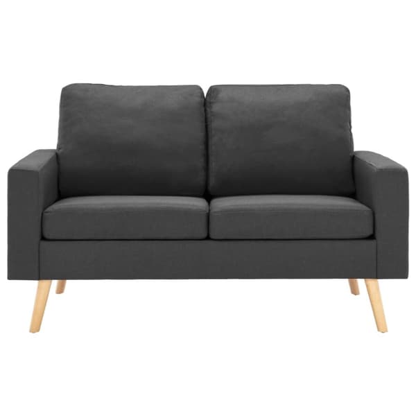 Soffa 2-sits mörkgrå tyg