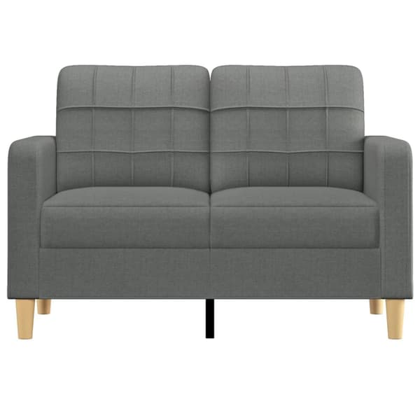 Soffa 2-sits mörkgrå 120 cm tyg