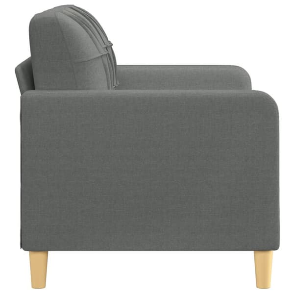 Soffa 2-sits mörkgrå 120 cm tyg