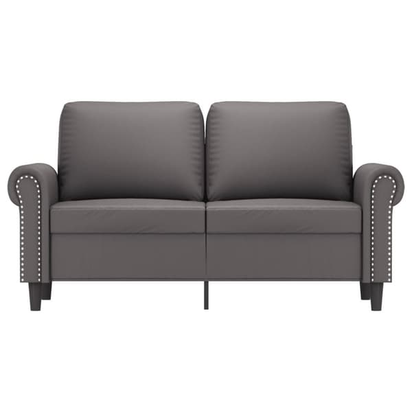 2-sitssoffa Grå 120 cm konstläder