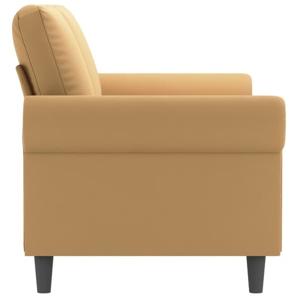 Soffa 2-sits brun 140 cm sammet
