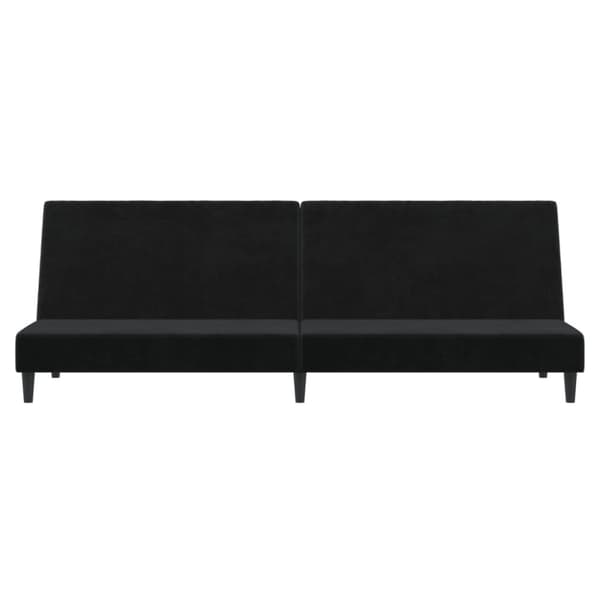 Bäddsoffa 2-sits svart sammet