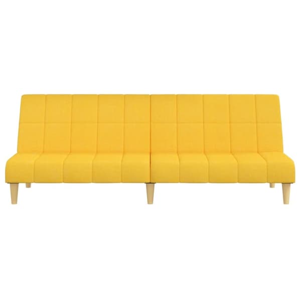 Bäddsoffa 2-sits gul tyg