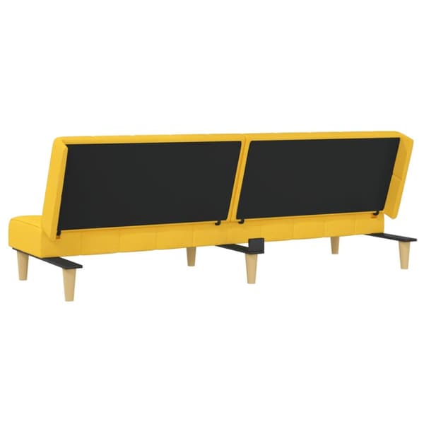 Bäddsoffa 2-sits gul tyg