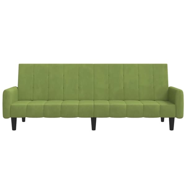 Bäddsoffa 2-sits ljusgrön sammet