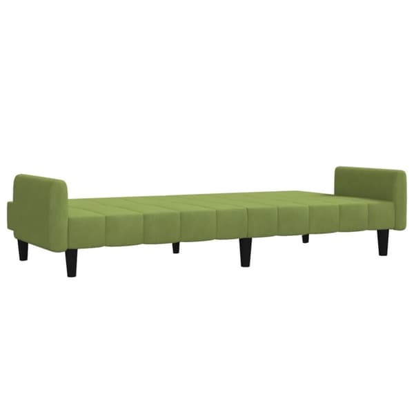 Bäddsoffa 2-sits ljusgrön sammet
