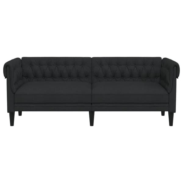 3-personers Chesterfield-sofa stof sort