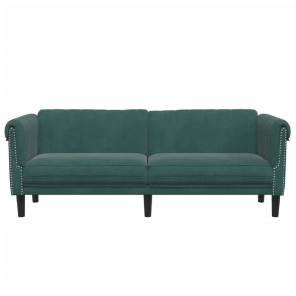 Soffa 3-sits mörkgrön sammet