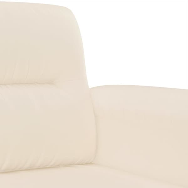 Soffgrupp med kuddar 2 delar Beige mikrofibertyg