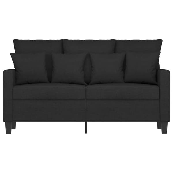 2-istuttava sohva, musta, 120 cm, verhoiltu kankaalla