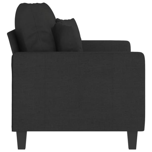 2-istuttava sohva, musta, 120 cm, verhoiltu kankaalla