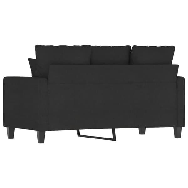 2-istuttava sohva, musta, 120 cm, verhoiltu kankaalla