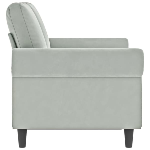 2-sitssoffa ljusgrå 120 cm sammet
