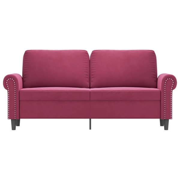 2-sitssoffa vinröd 140 cm sammet
