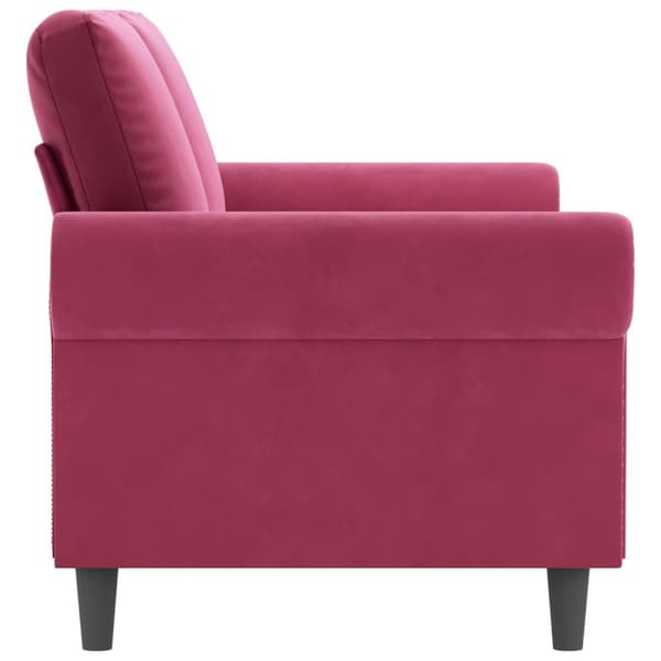 2-sitssoffa vinröd 140 cm sammet