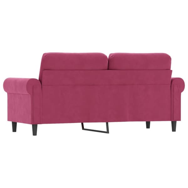 2-sitssoffa vinröd 140 cm sammet