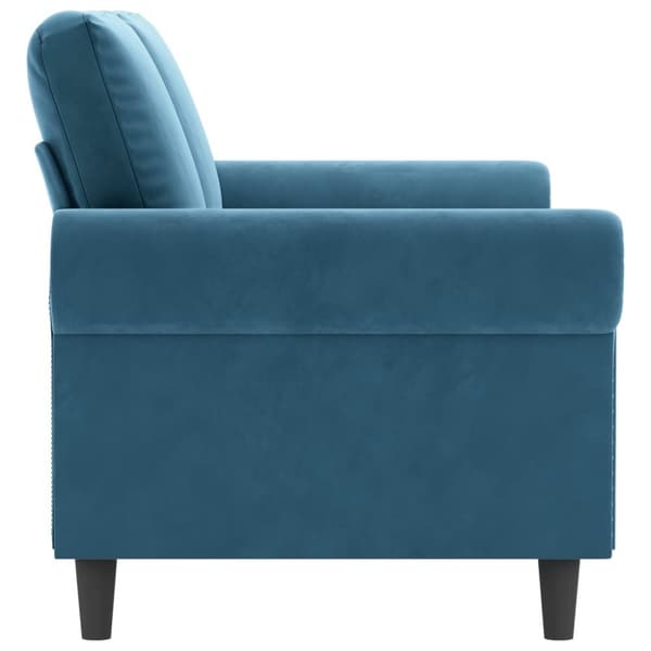 2-sitssoffa blå 140 cm sammet