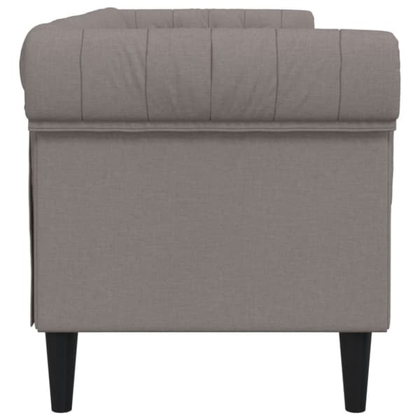 Chesterfieldsoffa 3-sits taupe tyg