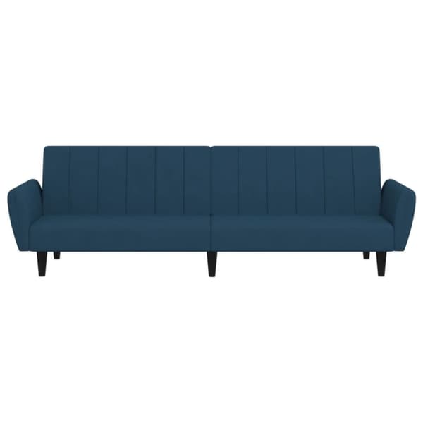 Bäddsoffa 2-sits blå sammet