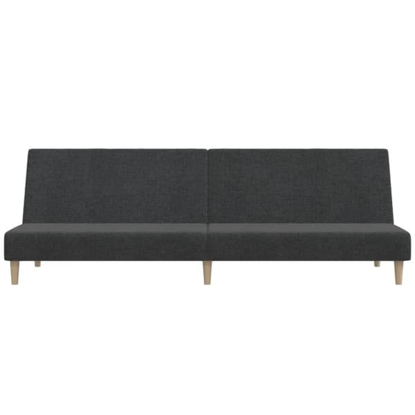Bäddsoffa 2-sits mörkgrå tyg