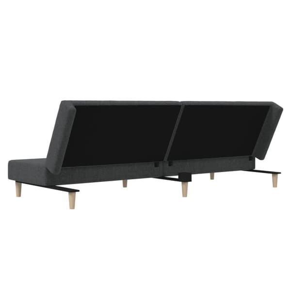 Bäddsoffa 2-sits mörkgrå tyg