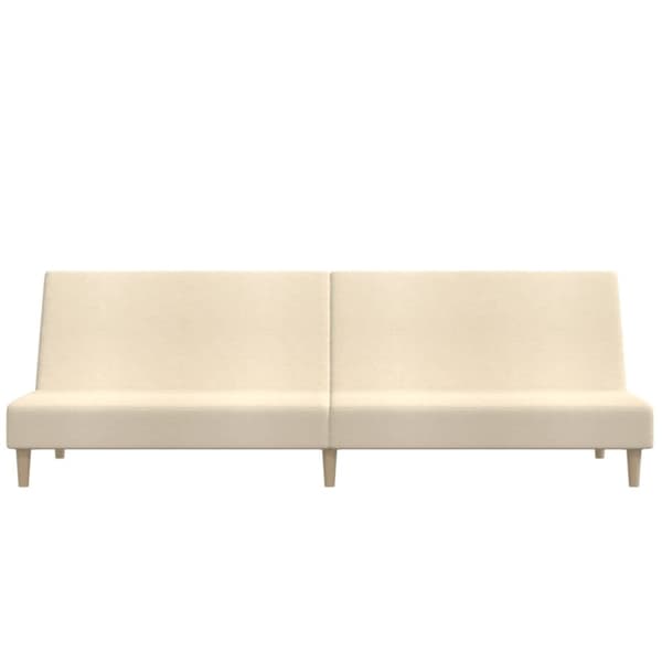 Bäddsoffa 2-sits gräddvit tyg